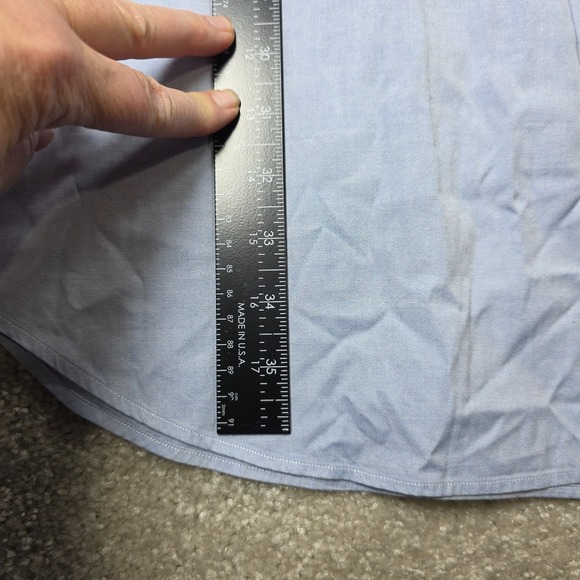 Ralph Lauren Pinpoint Oxford Dress Shirt Mens 17.5‎ 35/36 Tall Blue Button Front - Picture 9 of 9